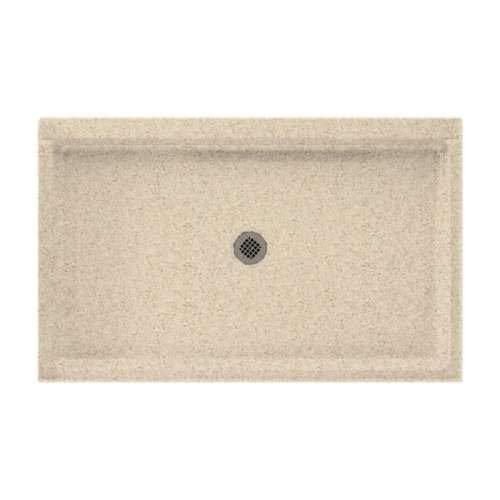 34.188-in D x 54.375-in W x 5.5-in H Solid Surface Shower Base in Bermuda Sand