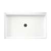34.188-in D x 54.375-in W x 5.5-in H Solid Surface Shower Base in Tahiti White