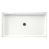 60.375-in D x 34.188-in W x 5.5-in H Solid Surface Shower Base in Tahiti White