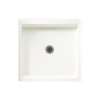 36.375-in D x 36.188-in W x 5.5-in H Solid Surface Shower Base in Tahiti White