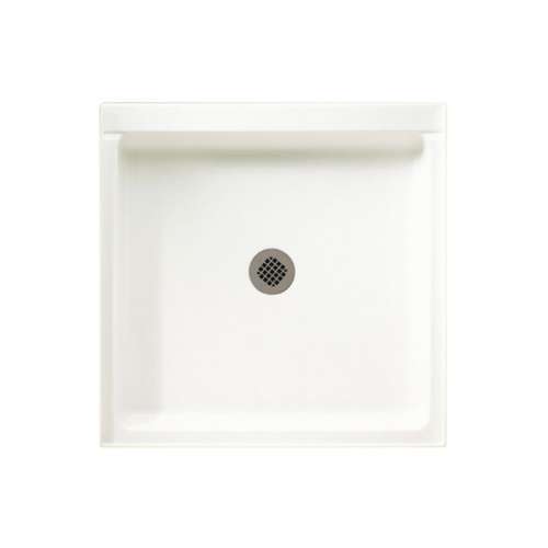 36.375-in D x 36.188-in W x 5.5-in H Solid Surface Shower Base in Tahiti White