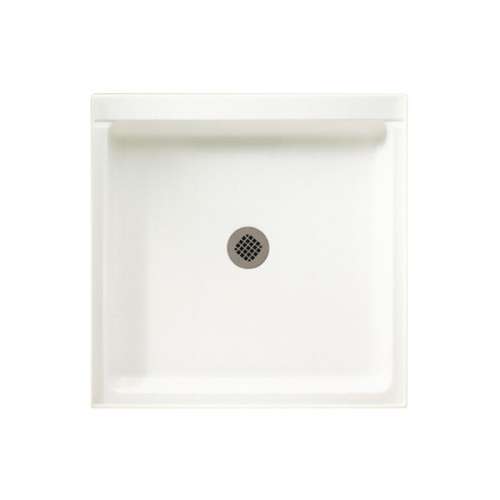 42.188-in D x 36.375-in W x 5.5-in H Solid Surface Shower Base in Tahiti White