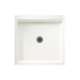 42.188-in D x 36.375-in W x 5.5-in H Solid Surface Shower Base in Tahiti White