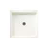 42.375-in D x 42.188-in W x 5.5-in H Solid Surface Shower Base in Tahiti White