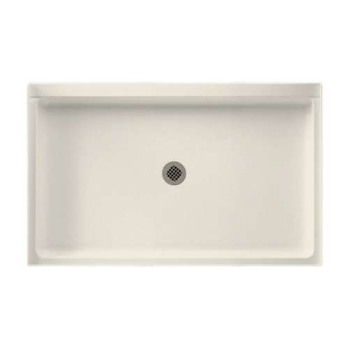 34.188-in D x 54.375-in W x 5.5-in H Solid Surface Shower Base in Glacier