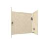32-in D x 60-in W x 60-in H Solid Surface Bathtub Wall Kit in Cloud Bone