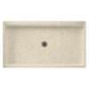 60.375-in W x 32.188-in D x 5.5-in H Solid Surface Shower Base in Cloud Bone