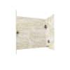 32-in D x 60-in W x 60-in H Solid Surface Bathtub Wall Kit in Cloud White