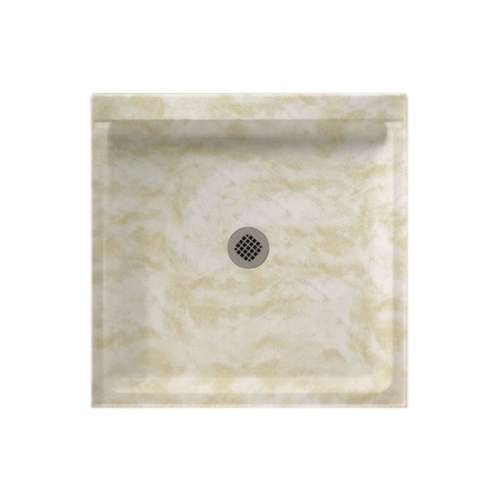 36.375-in D x 36.188-in W x 5.5-in H Solid Surface Shower Base in Cloud White