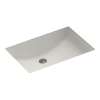 22-in W x 16-in D x 6.25-in H Solid Surface Undermount Bathroom Sink in Glacier