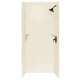 36-in D x 36-in W x 72-in H Solid Surface Bath Wall Surround in Bone
