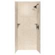36-in D x 36-in W x 72-in H Solid Surface Bath Wall Surround in Bermuda Sand