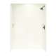 36-in D x 62-in W x 96-in H Solid Surface Bath Wall Surround in White