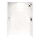 36-in D x 62-in W x 96-in H Solid Surface Bath Wall Surround in Tahiti White