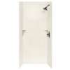 36-in D x 36-in W x 96-in H Solid Surface Bath Wall Surround in Bisque