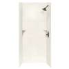 36-in D x 36-in W x 96-in H Solid Surface Bath Wall Surround in Tahiti Ivory