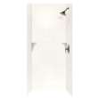 36-in D x 36-in W x 96-in H Solid Surface Bath Wall Surround in Baby's Breath