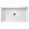 60.375-in W x 32.188-in D x 5.5-in H Solid Surface Shower Base in Ice