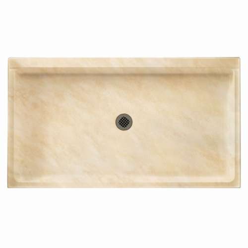 34.188-in D x 54.375-in W x 5.5-in H Solid Surface Shower Base in Golden Steppe