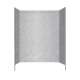32-in D x 60-in W x 60-in H Solid Surface Bathtub Wall Kit in Tundra