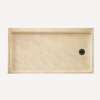 32-in D x 60-in W x 4.3125-in H Solid Surface Shower Base with Right-Hand Drain in Golden Steppe