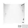 30-in D x 60-in W x 72-in H Solid Surface Bathtub Wall Kit in Tundra