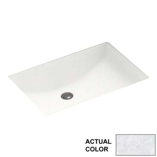 22-in W x 16-in D x 6.25-in H Solid Surface Undermount Bathroom Sink in Ice
