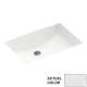 22-in W x 16-in D x 6.25-in H Solid Surface Undermount Bathroom Sink in Ice
