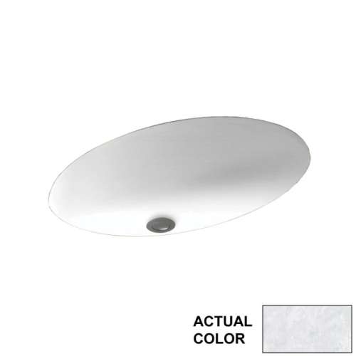 19.625-in W x 16-in D x 5.625-in H Solid Surface Undermount Bathroom Sink in Ice