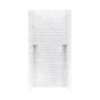 36-in D x 36-in W x 96-in H Solid Surface Shower Wall Kit in Ice
