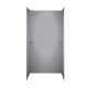 36-in D x 60-in W x 72-in H Solid Surface Shower Wall Surround in Gray Granite
