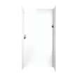 36-in D x 48-in W x 96-in H Solid Surface Shower Wall Surround in White
