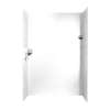 36-in D x 62-in W x 96-in H Solid Surface Shower Wall Surround in White