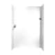 36-in D x 62-in W x 96-in H Solid Surface Shower Wall Surround in White