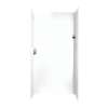 48-in D x 48-in W x 96-in H Solid Surface Shower Wall Surround in White
