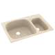33-in D x 22-in W x 9.75-in H Solid Surface Dual Mount Double Bowl Kitchen Sink with 2-Hole in Tahiti Sand