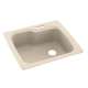 KS02522SB.051-2B 25-in D x 22-in W x 9.5-in H Solid Surface Dual Mount Single Bowl Kitchen Sink with 2-Hole in Tahiti Sand