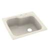 25-in D x 22-in W x 9.5-in H Solid Surface Dual Mount Single Bowl Kitchen Sink with 2-Hole in Tahiti Matrix