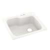 KS02522SB.059-2B 25-in D x 22-in W x 9.5-in H Solid Surface Dual Mount Single Bowl Kitchen Sink with 2-Hole in Tahiti Ivory