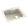 KS02522SB.072-2B 25-in D x 22-in W x 9.5-in H Solid Surface Dual Mount Single Bowl Kitchen Sink with 2-Hole in Pebble