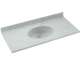 Chesapeake CH1B2225-053 Solid Surface 25-in x 22-in Integral Single Sink Bathroom Vanity Top in Tahiti Gray