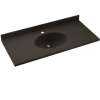 Solid Surface 43-in x 22-in Integral Single Sink Bathroom Vanity Top in Canyon