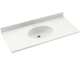 Solid Surface 49-in x 22-in Integral Single Sink Bathroom Vanity Top in Tahiti White