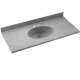 Chesapeake CH1B2249-042 Solid Surface 49-in x 22-in Integral Single Sink Bathroom Vanity Top in Gray Granite