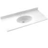 Chesapeake CH1B2255-010 Solid Surface 55-in x 22-in Integral Single Sink Bathroom Vanity Top in White