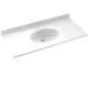 Chesapeake CH1B2255-010 Solid Surface 55-in x 22-in Integral Single Sink Bathroom Vanity Top in White