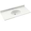 Chesapeake CH1B2261-011 Solid Surface 61-in x 22-in Integral Single Sink Bathroom Vanity Top in Tahiti White