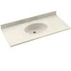 Chesapeake CH1B2261-018 Solid Surface 61-in x 22-in Integral Single Sink Bathroom Vanity Top in Bisque