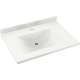 Composite 31-in x 22-in Integral Single Sink Bathroom Vanity Top in Tahiti White