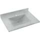 Composite 31-in x 22-in Integral Single Sink Bathroom Vanity Top in Tahiti Gray
